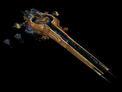 Battlestar - Battleship 03 3D model