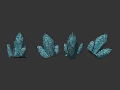 Ice Crystal Low-poly 3D model