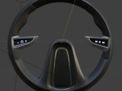 Car steering wheel concept design - PREMIA 3D model