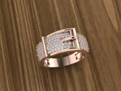 Diamond Jewelry Ring 3D print model