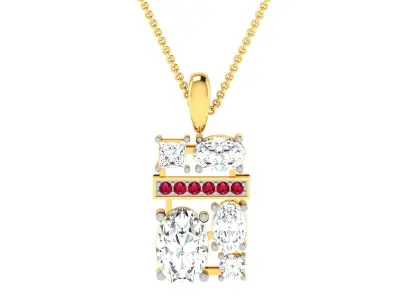 Women Pendant 3DM STL OBJ FBX Render Details 3D print model 2