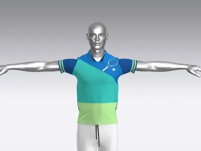 Tennis Player Uniform Low-poly 3D model