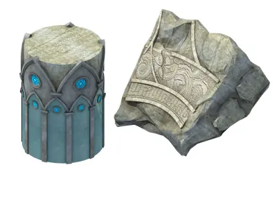 Stone Nagisen Grassland - Remaining Building 02 3D model