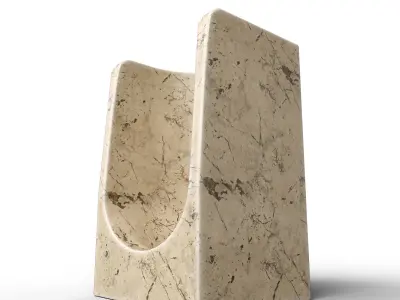 Marble refinement in candlelight Low-poly 3D model