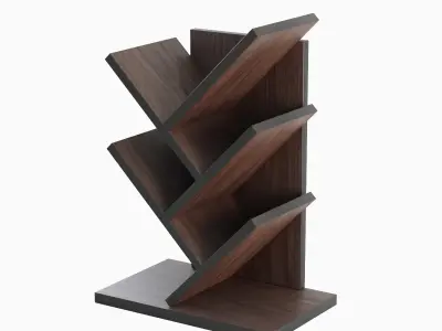 Small Bookshelf B 01 Low-poly 3D model