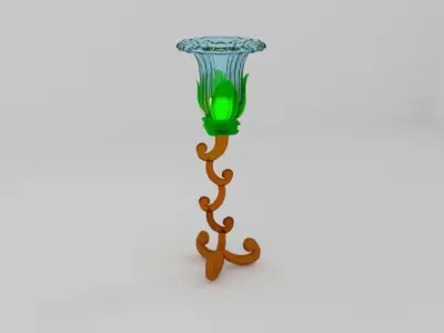 3D Lamp with glass 3D model