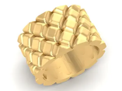 Luxury Woven Pattern Ring 3D Model 905 3D print model