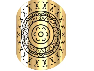 Vintage Carved ring 3D print model