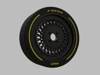 Miniature ENKEI92 Rim and Tire - 3D Print - No Textures 3D print model