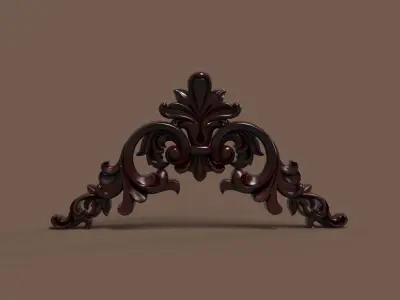 Wood carving decoration 3D model