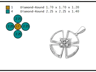 Flower model pendant  3D print model