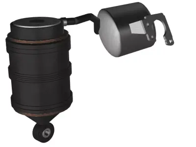 REAR AIR SUSPENSION AND TANK  3D model