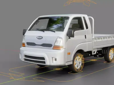 Kia Bongo k2700 Cabover Pickup Truck 3D model