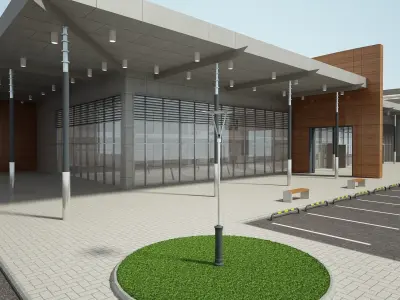 Car Showroom 3D model