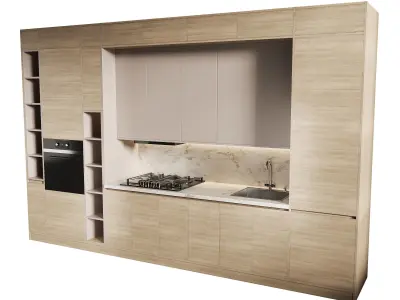 Modern kitchen 07 3D model