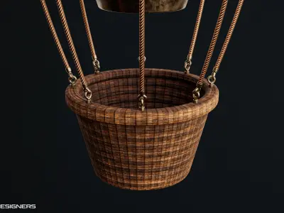 Christmas Hot Air Balloon Ornament 3D model