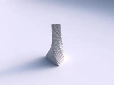 Vase twist grounded tipping triangle with twisted diagonal gr... 3D print model