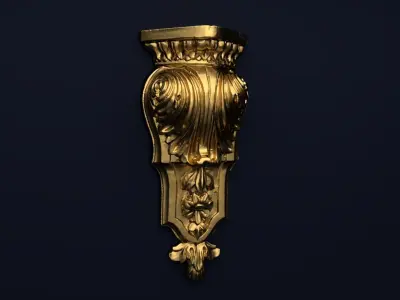 Classic decor ornament v-3D model 28 3D model