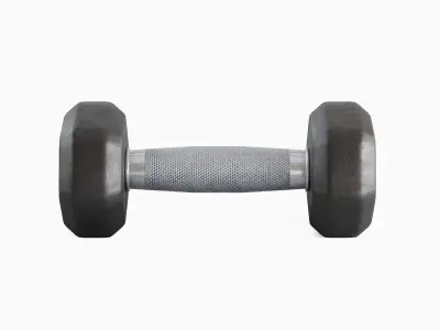 Rubber Dumbbell 01 Low-poly 3D model