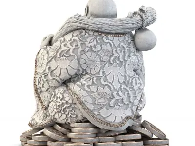 Laughing Buddha Chinese God 3D model