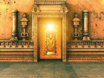 tirupati temple interior 3D model