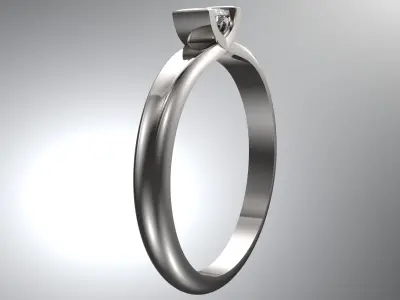 Engagement Ring Glamor 3D print model