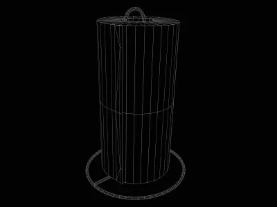 Paper Towel Roll Holder 4K Low-Poly Game-Ready Low-poly 3D model