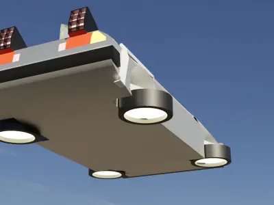 Back to the Future Delorean Low-poly 3D model
