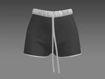 Girl sports shorts 3D model