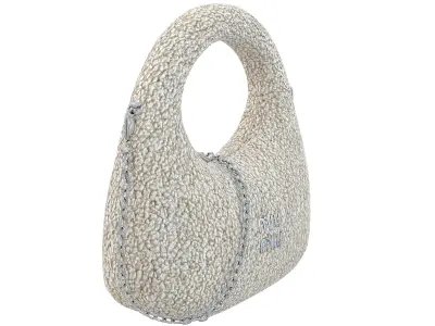 Miu Miu Wander Shearling Mini Bag Low-poly 3D model