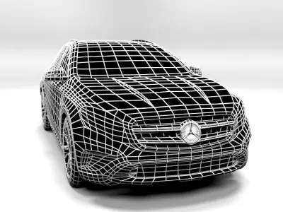 MERCEDES GLA 2018 LOWPOLY  Low-poly 3D model
