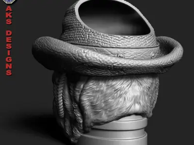 bulldog Gentlemen version 1 Penstand cum flowerpot 3D print model