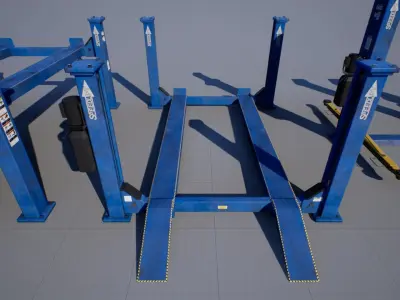 Car Lift Low-poly 3D model from CGTrader