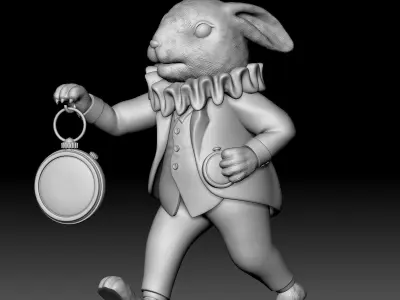 Rabbit - disney - deco - 030 3D print model