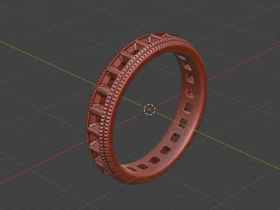 Gemstone Ring - 3D print ready Free 3D print model