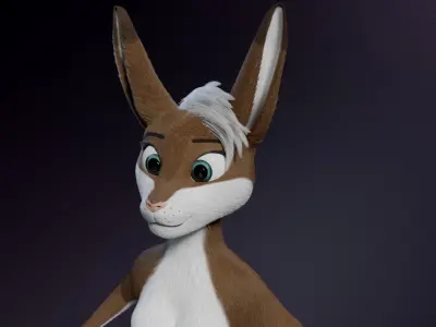 Carly Anthro Rabbit 3D model