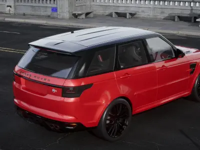 SUV Sport Range Rover Sport SVR 2018 Lowpoly Low-poly 3D model