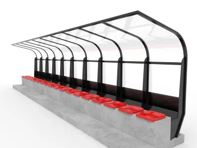 Soccer Bench 08 3D model