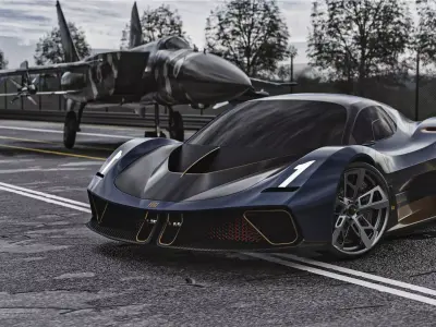  Fiat x Pininfarina 1001 concept supercar-Highly Detailed 3D model