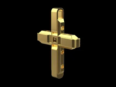 Pendant Cross with Diamonds N21 3D print model
