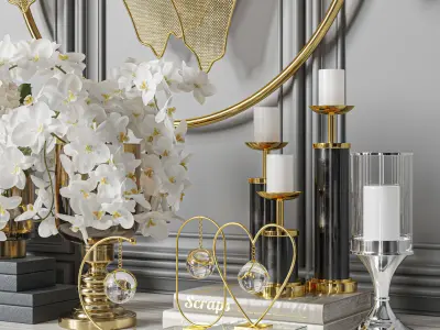 Decorative Set 45 Console Decor 3D model