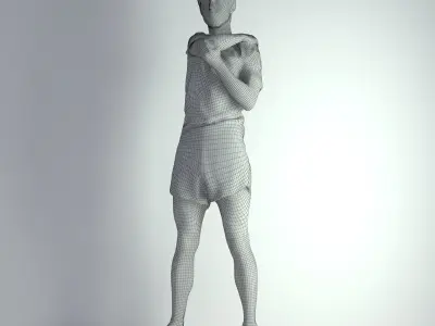 3D Scan Man Sport Runner 010 3D model