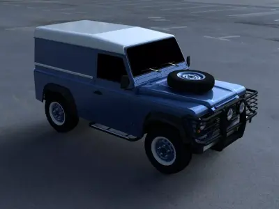 Land Rover Defender 90 Hard Top HDRI 3D model