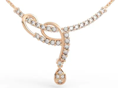 Diamond Teardrop Necklace 3D print model