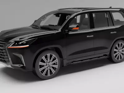 Lexus LX 570 with Interior 3D model