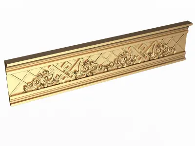 Cornice Decoration Molding 015 Low-poly 3D model