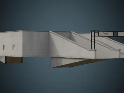 Entrance 2B Low-poly 3D model