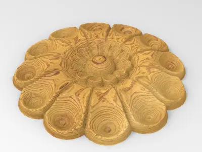 Floral Wood Carving for Furniture - 40 3D model