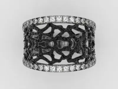 Amorphous ring abstraction 3D print model