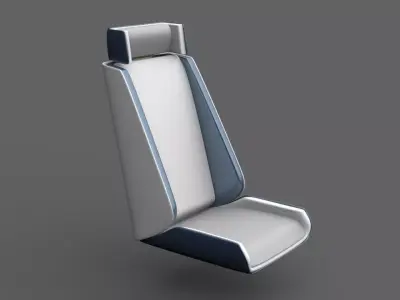 Cyber box - Basic car seat concept modelled in blender 3D model